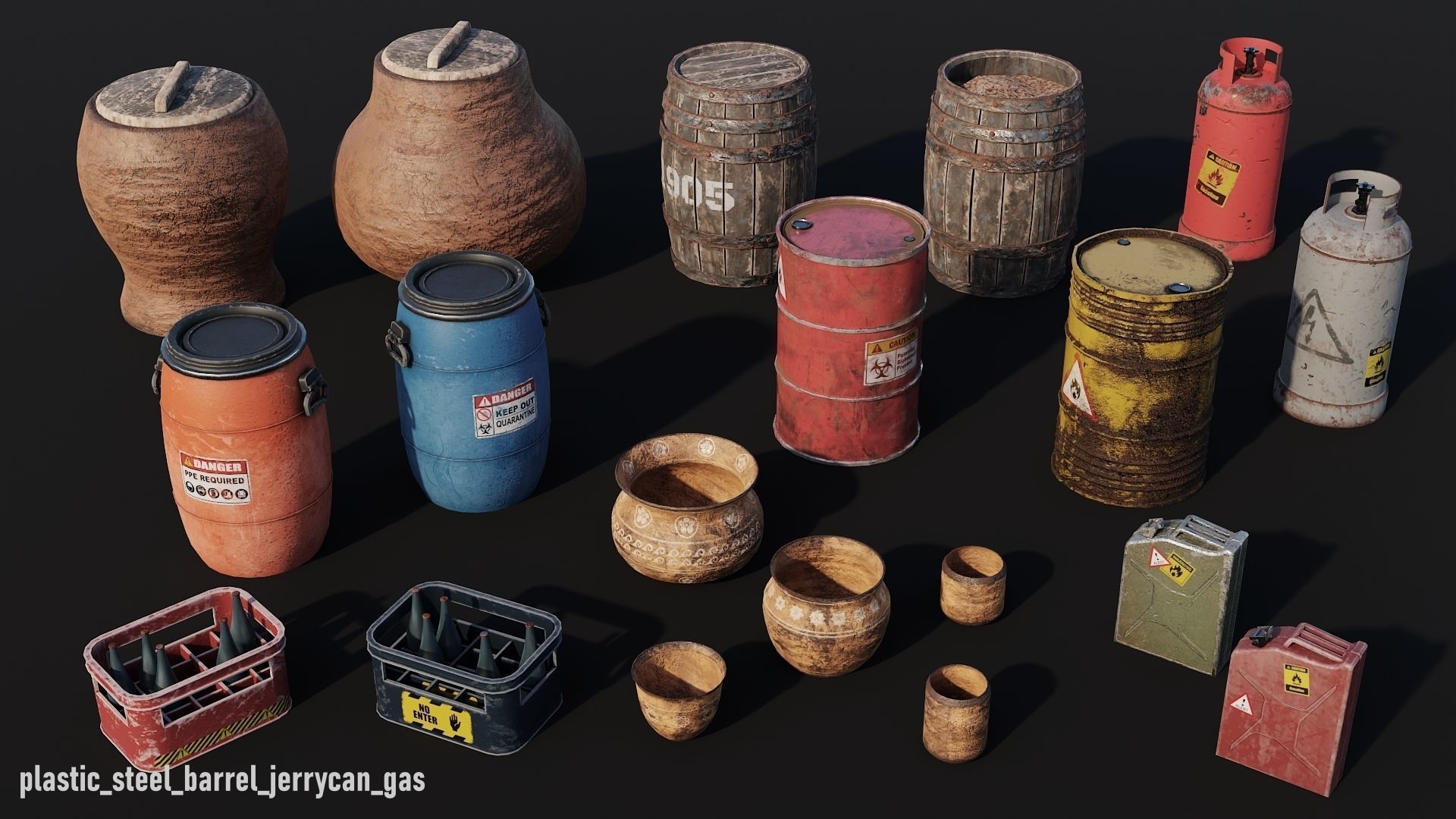 Props Pack - 90 Objects 4K PBR Texture Low-poly 3D model_8