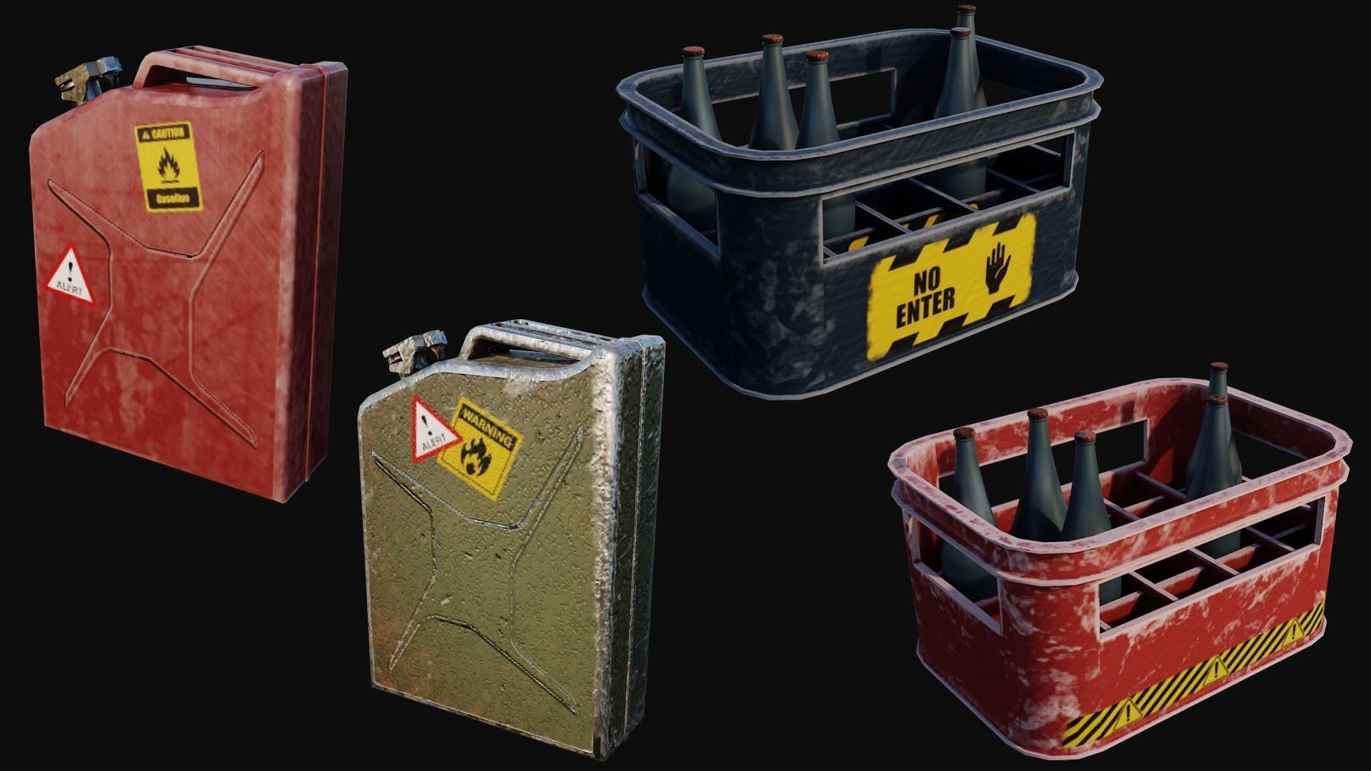 Props Pack - 90 Objects 4K PBR Texture Low-poly 3D model_22