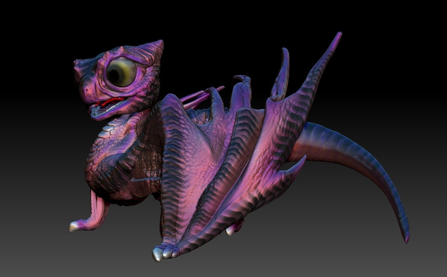baby dragon for 3d printing 3D print model_3