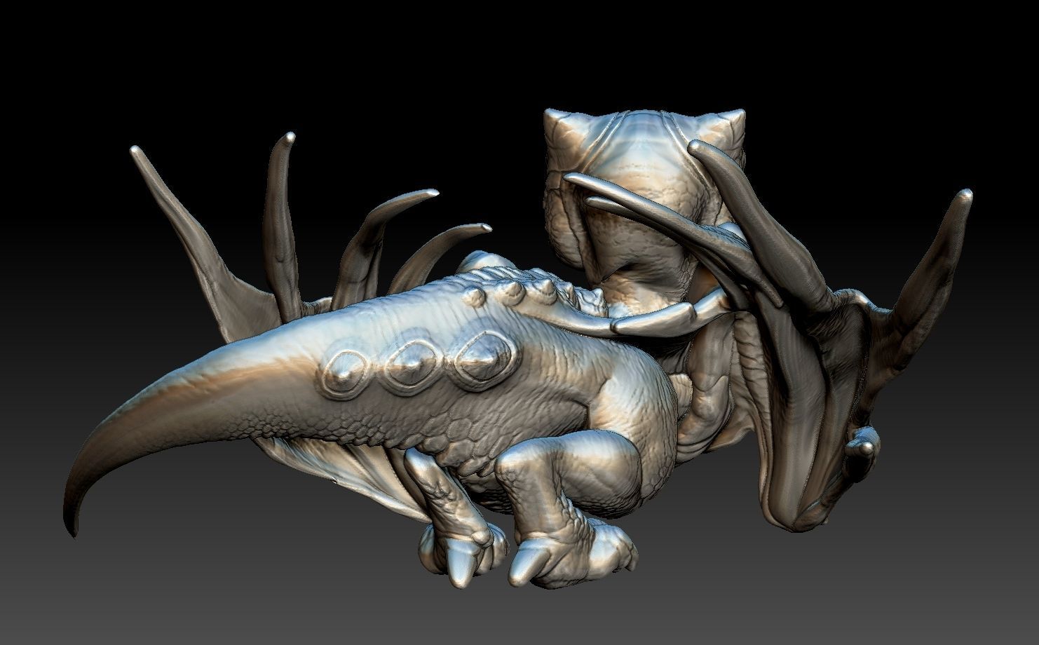 baby dragon for 3d printing 3D print model_8