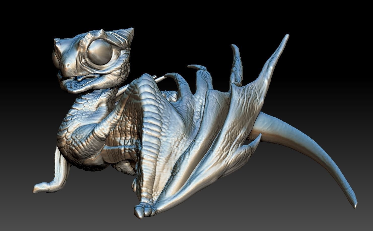 baby dragon for 3d printing 3D print model_4