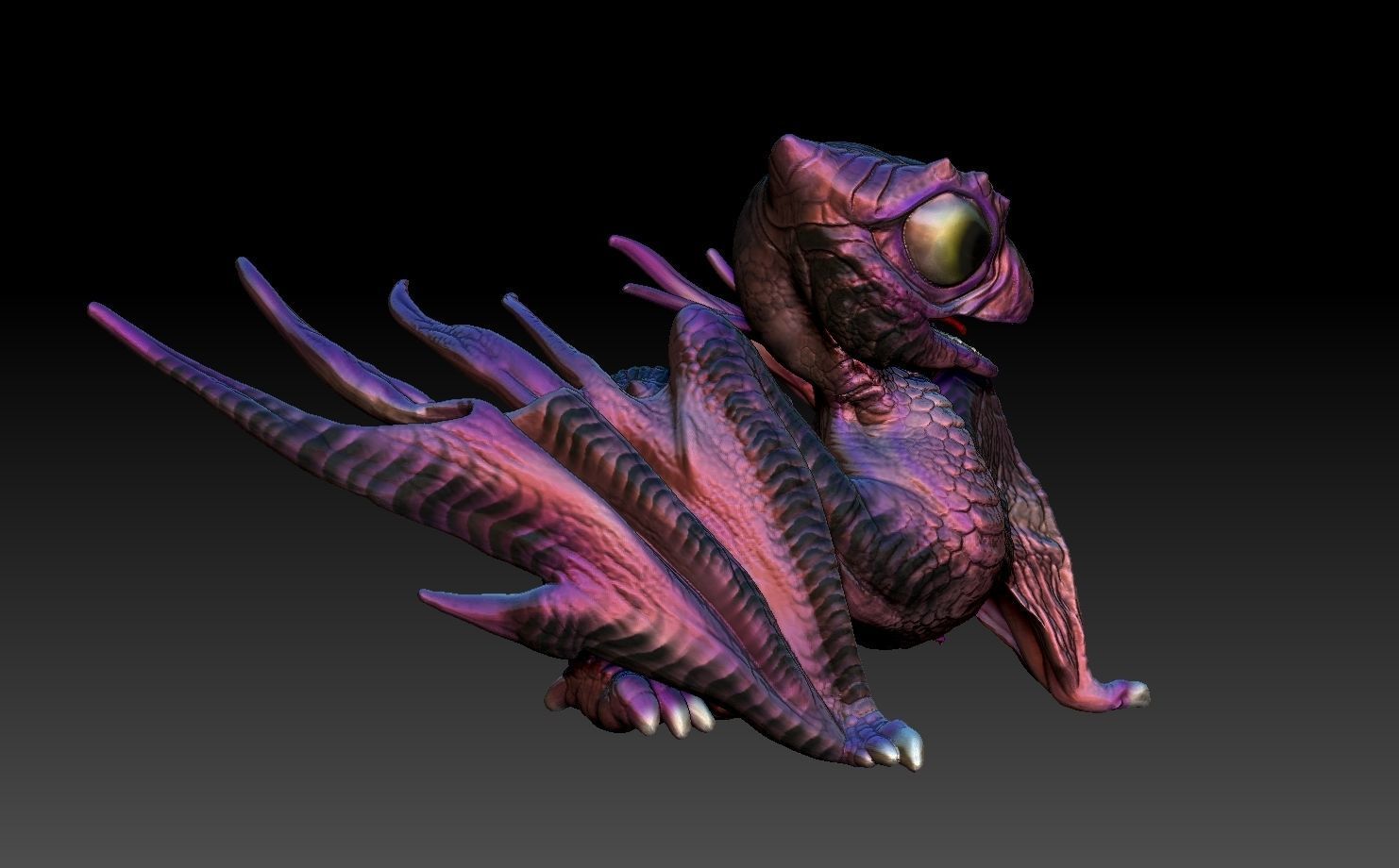 baby dragon for 3d printing 3D print model_5