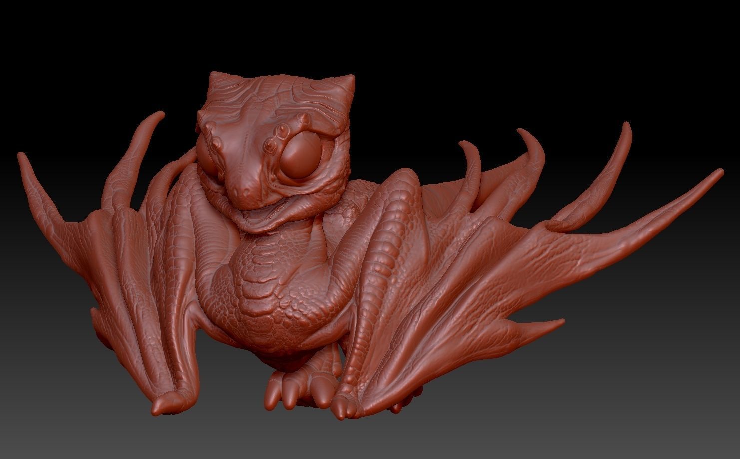 baby dragon for 3d printing 3D print model_16