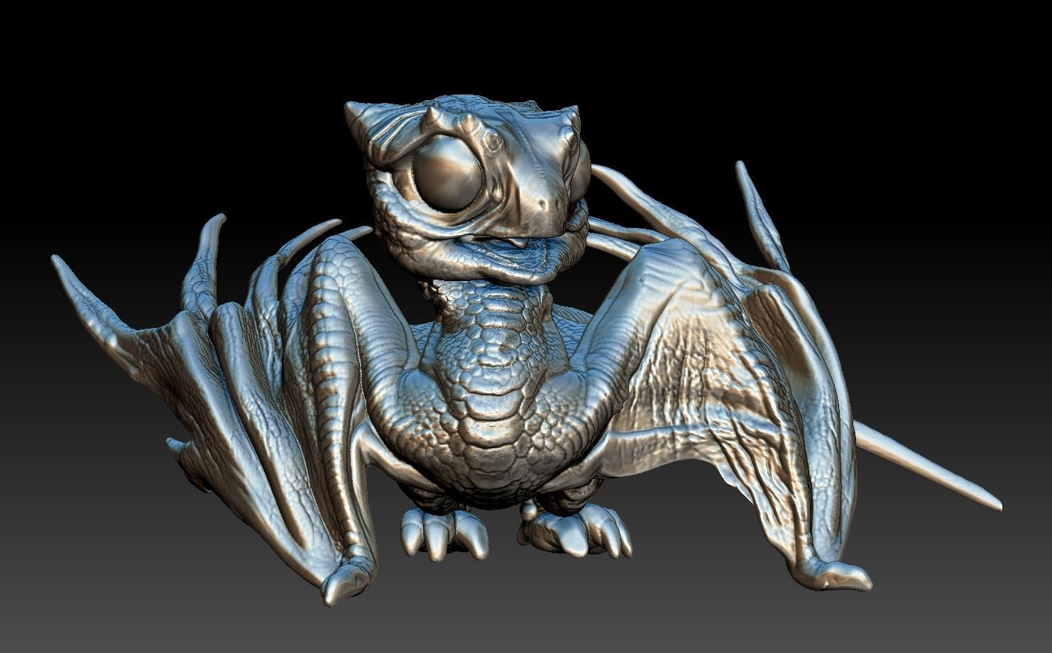 baby dragon for 3d printing 3D print model_2
