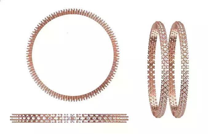 Women Bangle Bracelet STL JCD Details