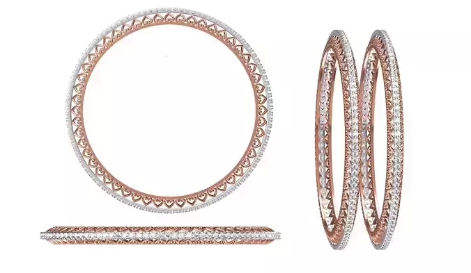 Women Bangle Bracelet STL JCD Details