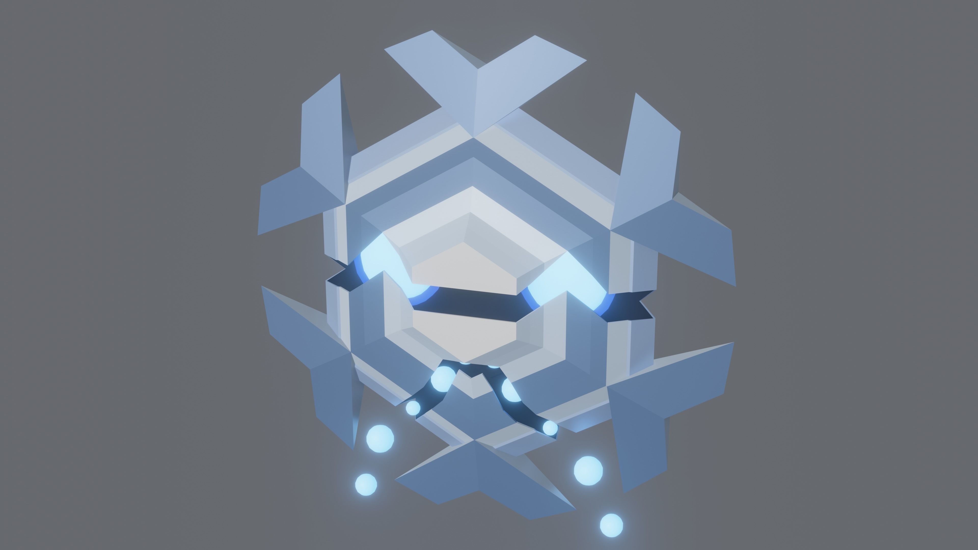 Pokemon Cryogonal  and Shiny version Low-poly 3D model_1