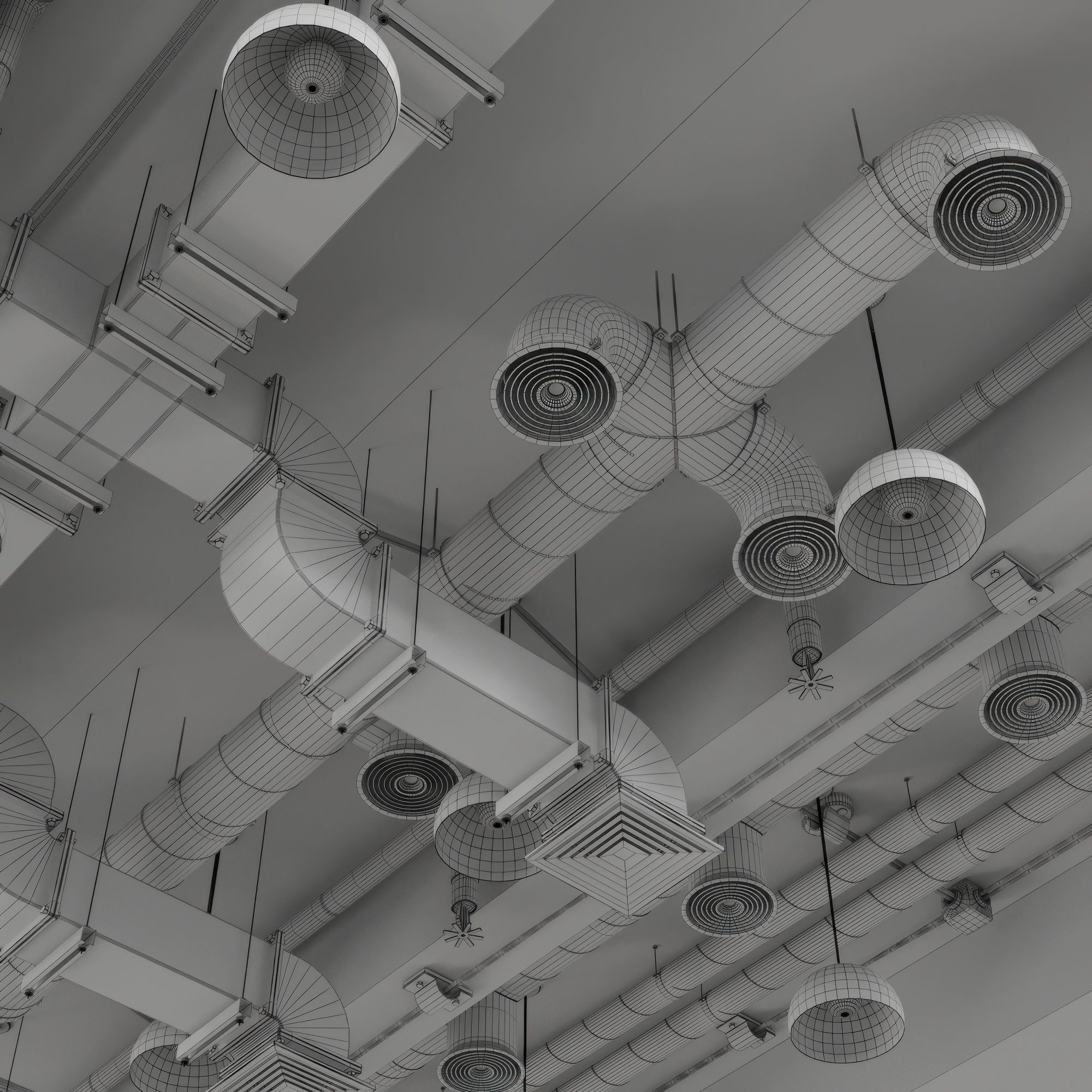 Mechanical Ceiling 3D model_4