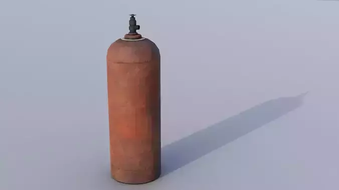Old rusty gas cylinder Free low-poly 3D model