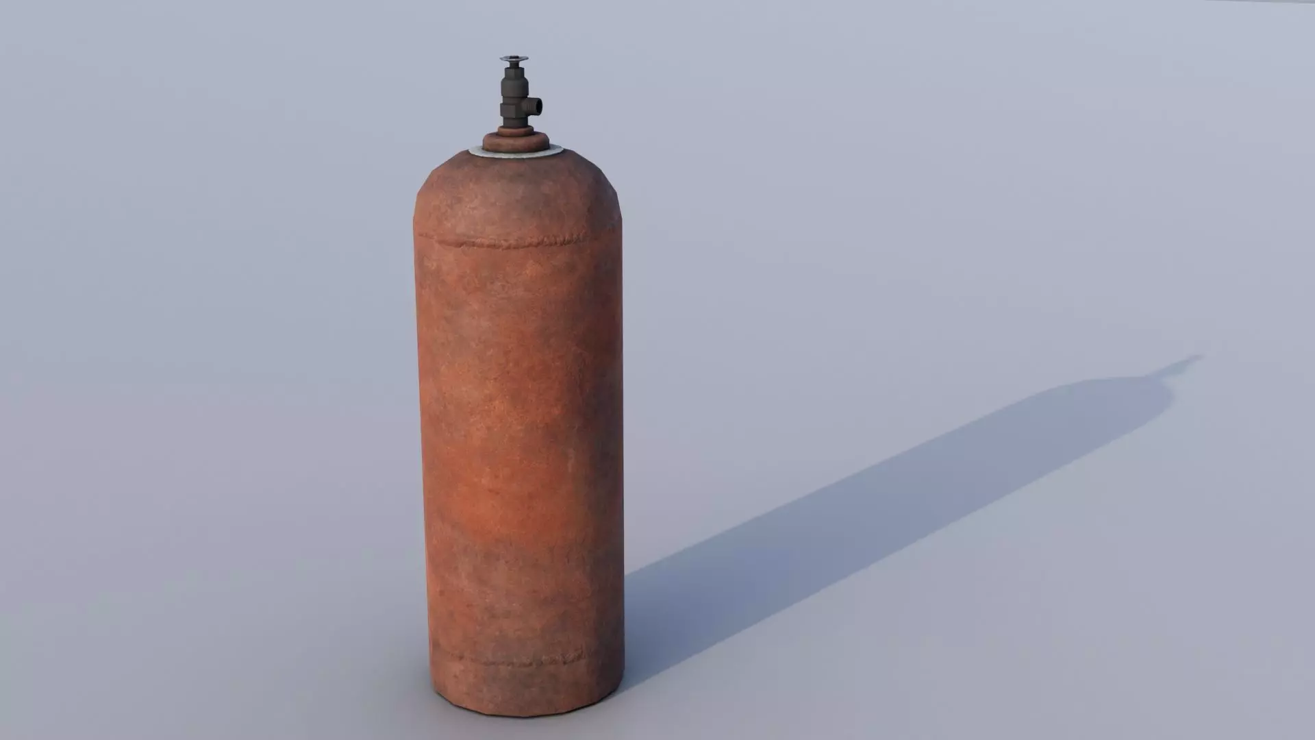 Old rusty gas cylinder Free low-poly 3D model