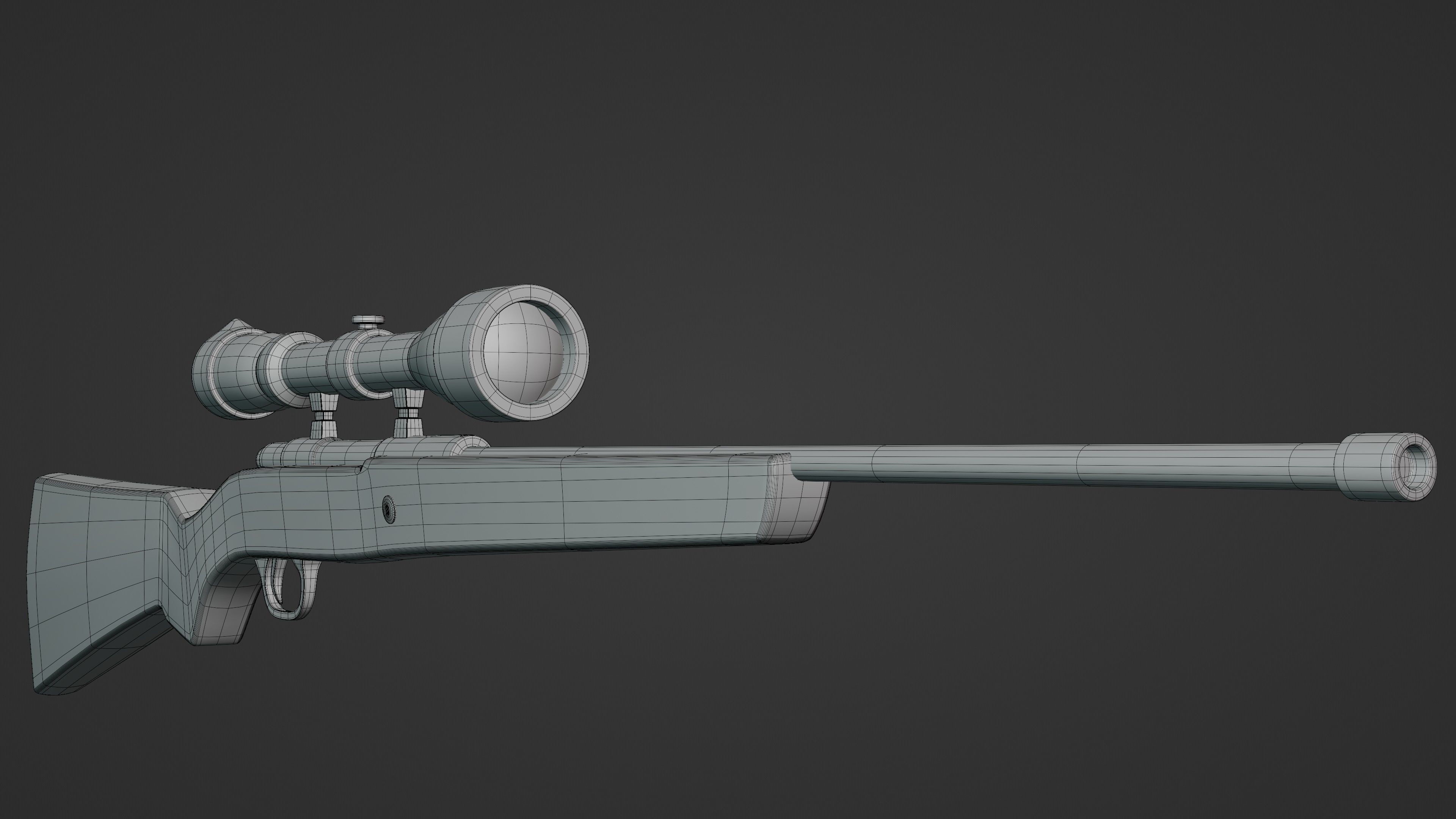 Hunting-rifle 3D model_1