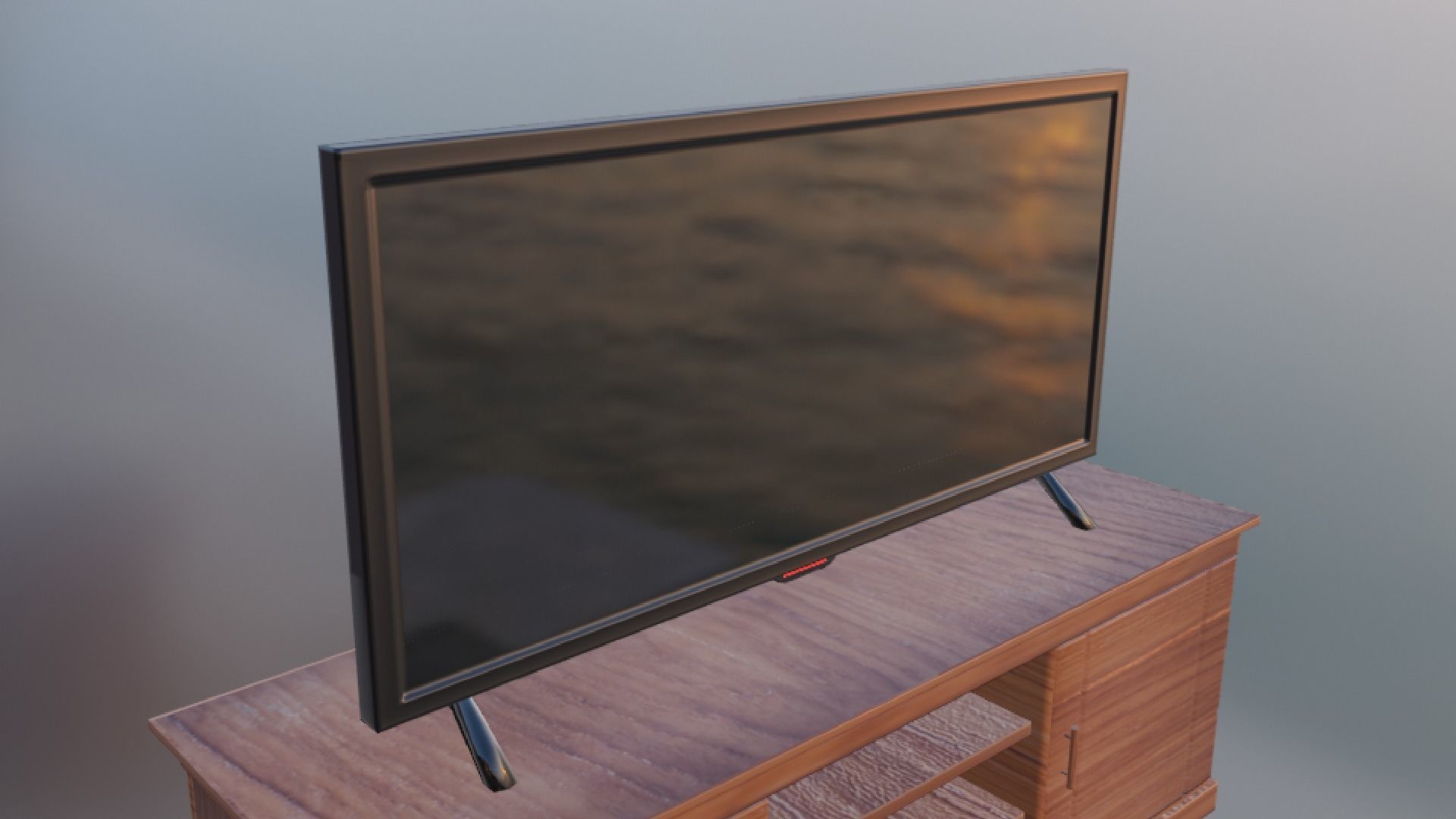 Flat Screen TV Low-poly 3D model Low-poly 3D model_14