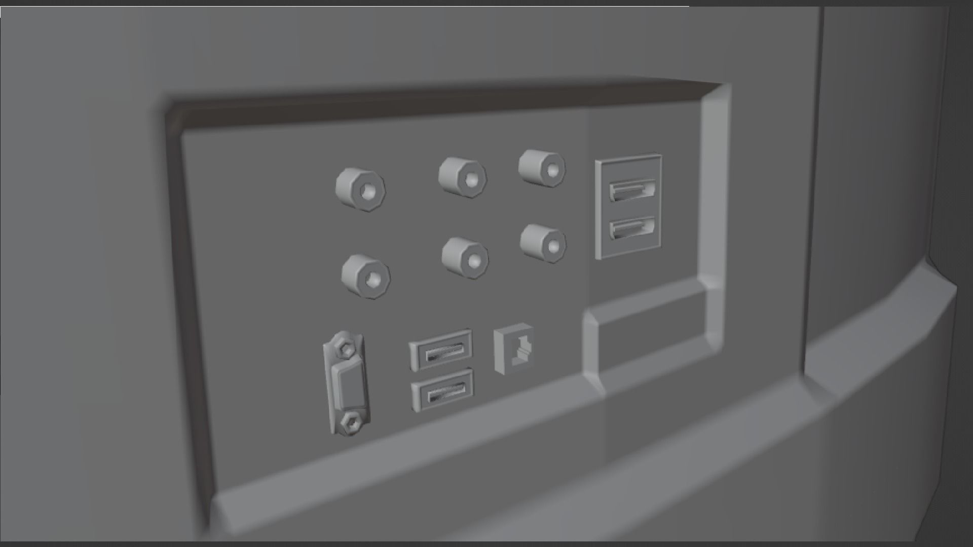 Flat Screen TV Low-poly 3D model Low-poly 3D model_35