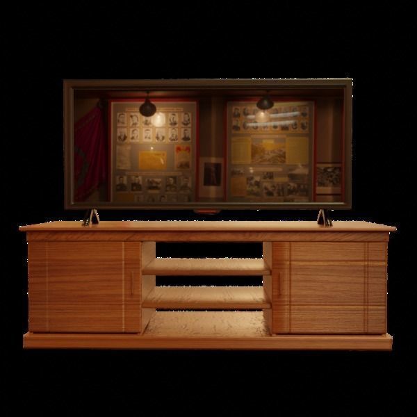 Flat Screen TV Low-poly 3D model Low-poly 3D model_3