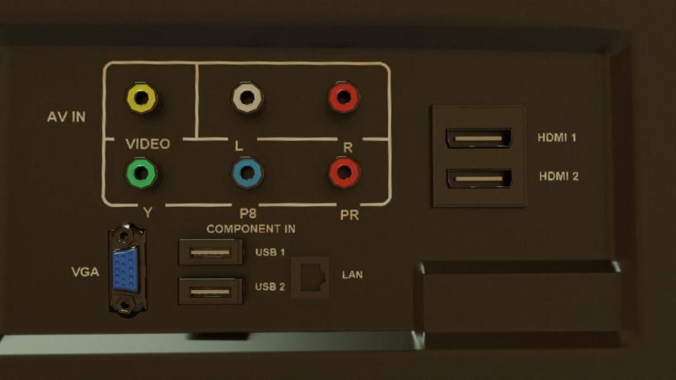 Flat Screen TV Low-poly 3D model Low-poly 3D model_5