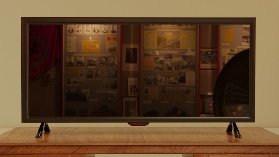 Flat Screen TV Low-poly 3D model Low-poly 3D model_1