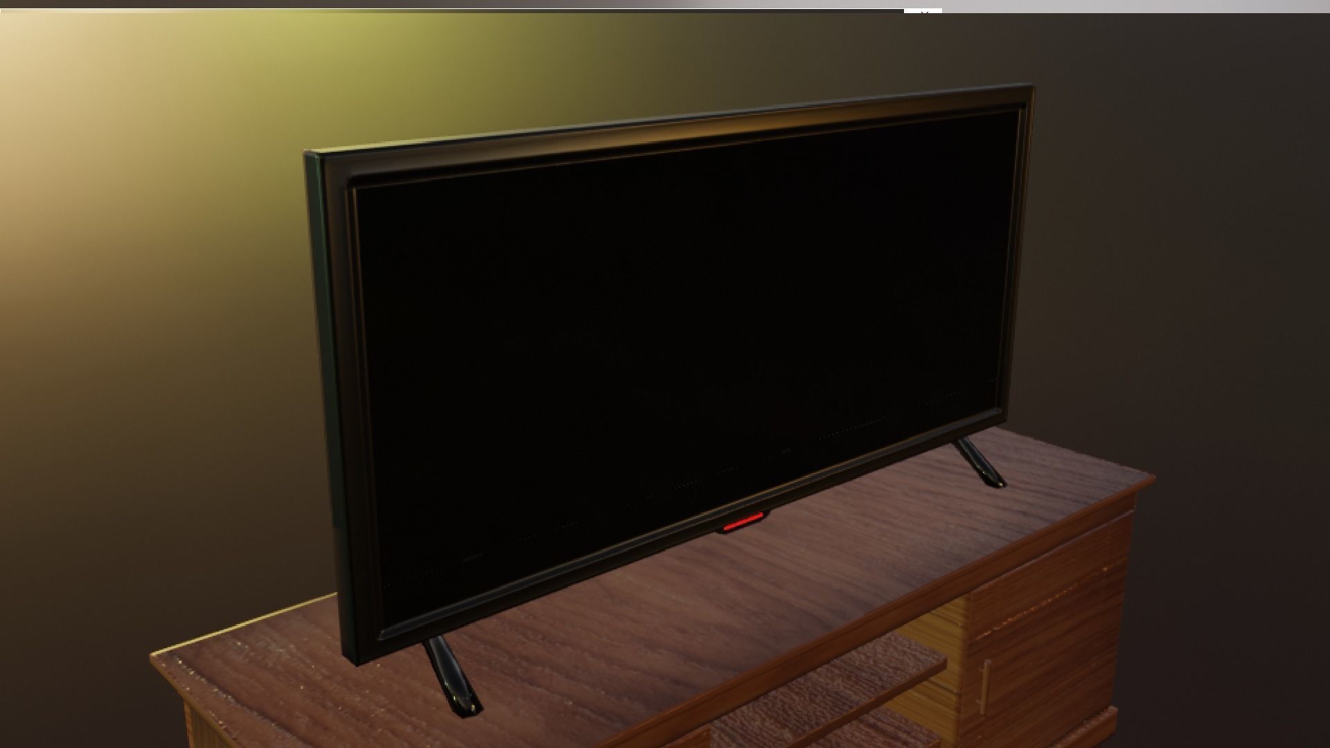 Flat Screen TV Low-poly 3D model Low-poly 3D model_11