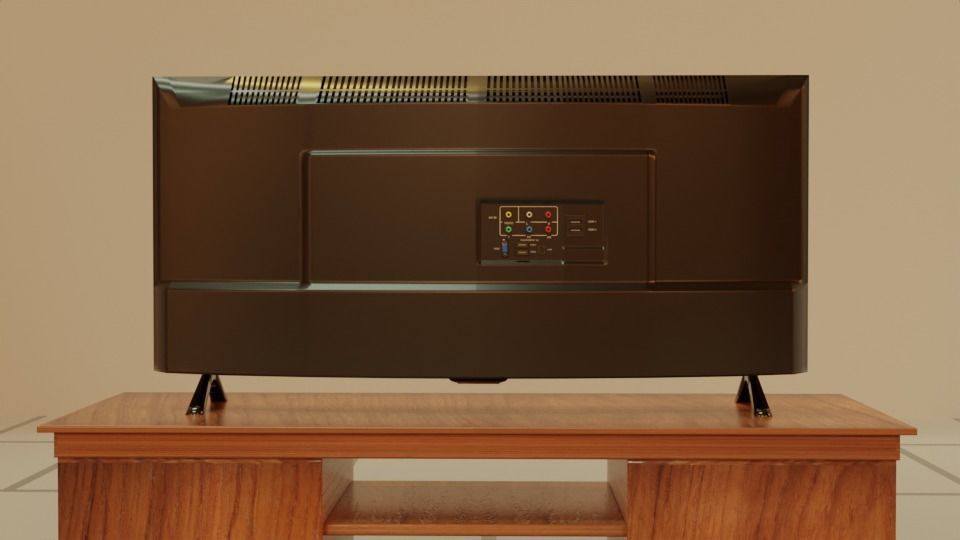 Flat Screen TV Low-poly 3D model Low-poly 3D model_4