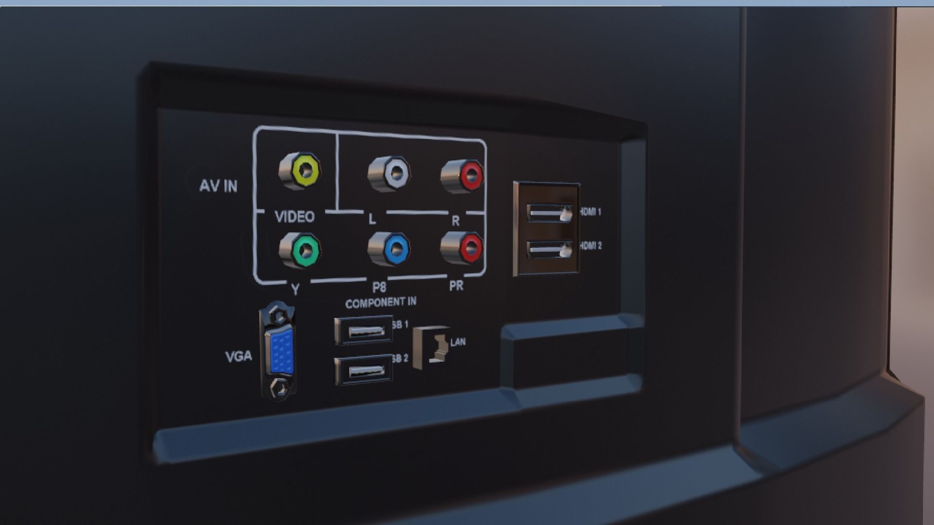 Flat Screen TV Low-poly 3D model Low-poly 3D model_26