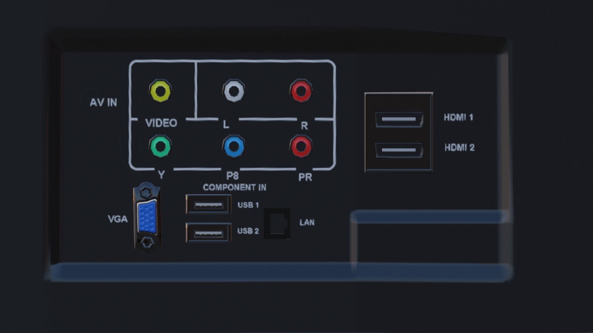 Flat Screen TV Low-poly 3D model Low-poly 3D model_28