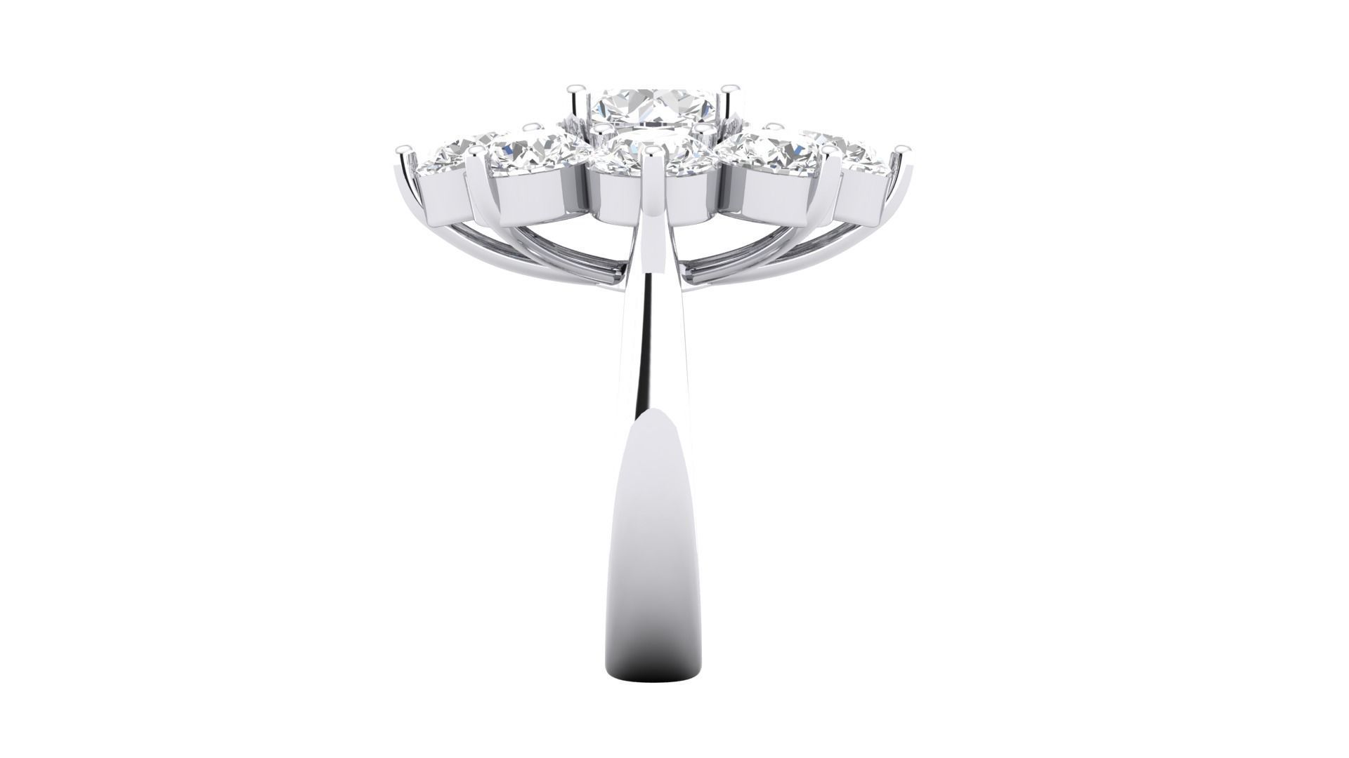 Flower Ring 3D print model_3