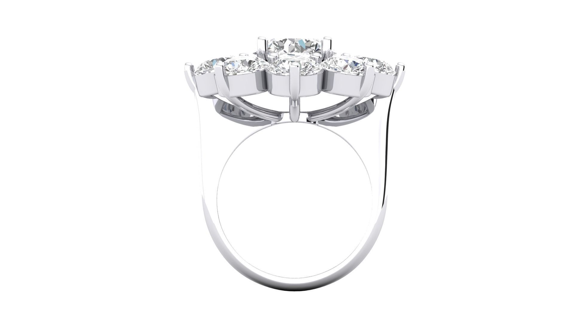 Flower Ring 3D print model_2