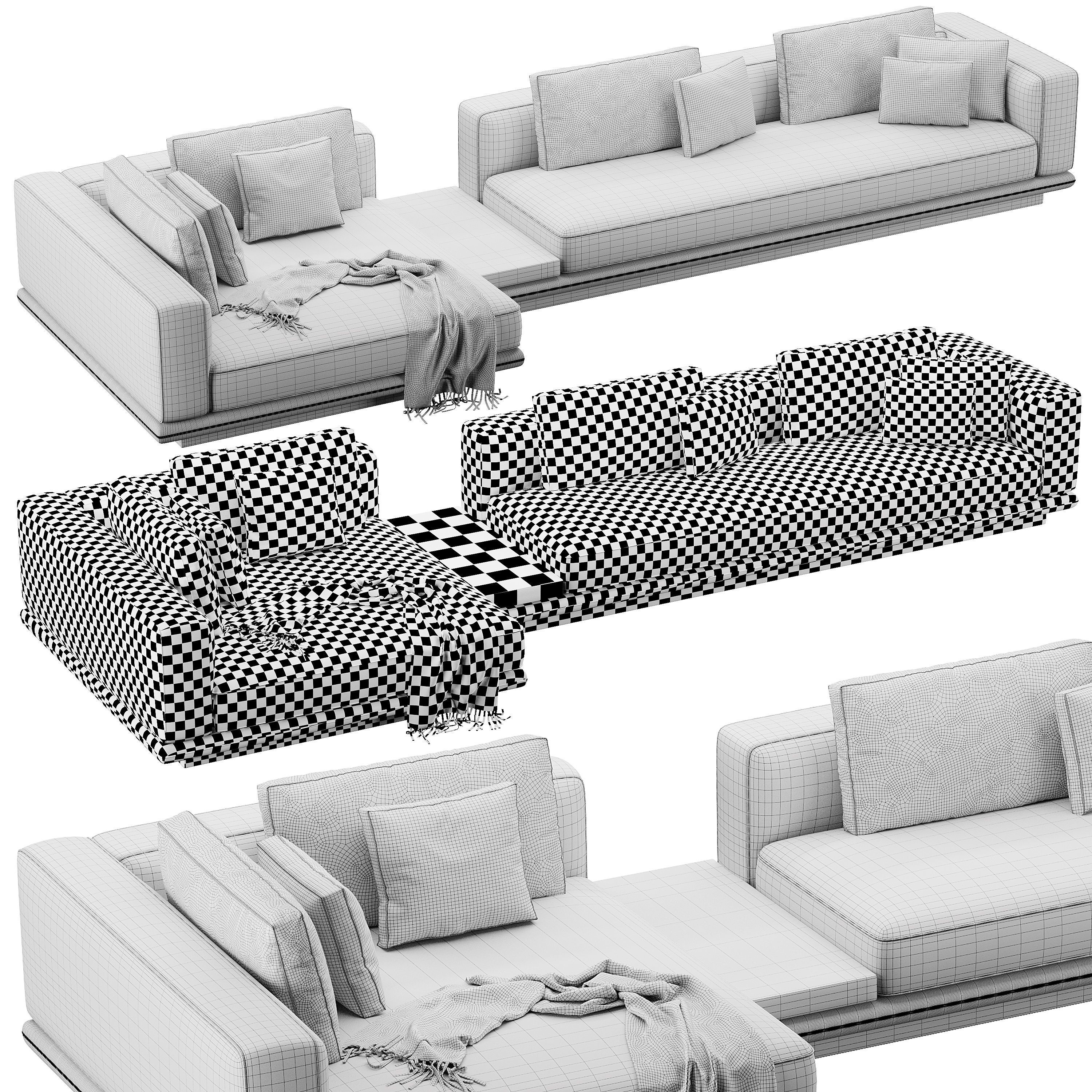 Horizonte Sofa Set 3D model_12