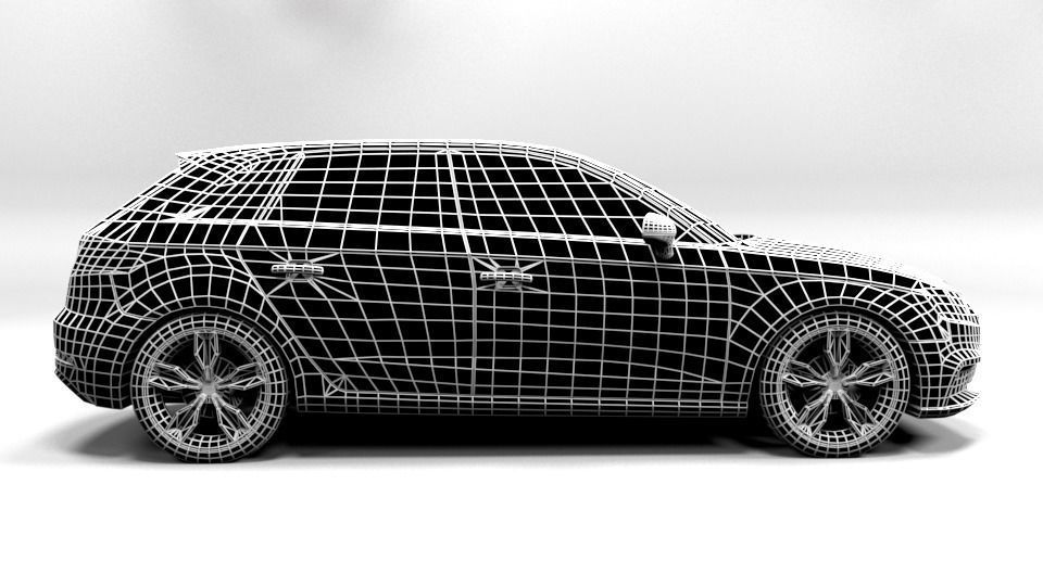 AUDI A3 SPORTBACK 2017 Low-poly 3D model_7