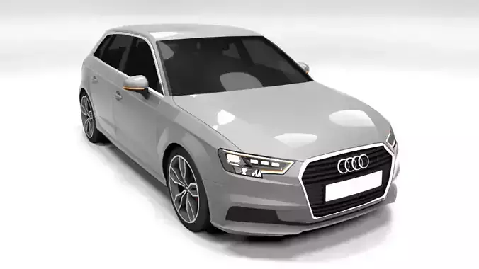 AUDI A3 SPORTBACK 2017 Low-poly 3D model