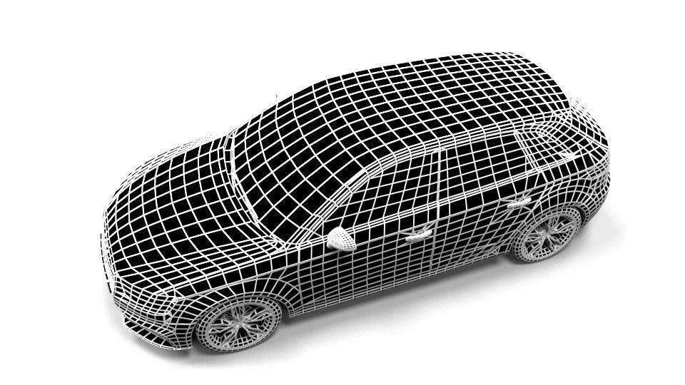 AUDI A3 SPORTBACK 2017 Low-poly 3D model_5