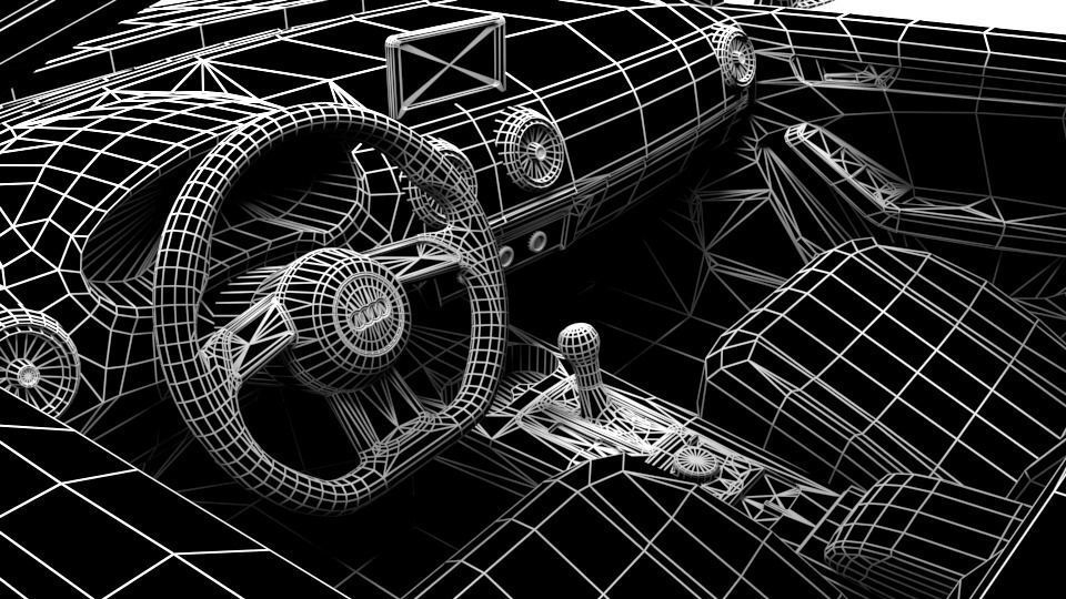 AUDI A3 SPORTBACK 2017 Low-poly 3D model_9