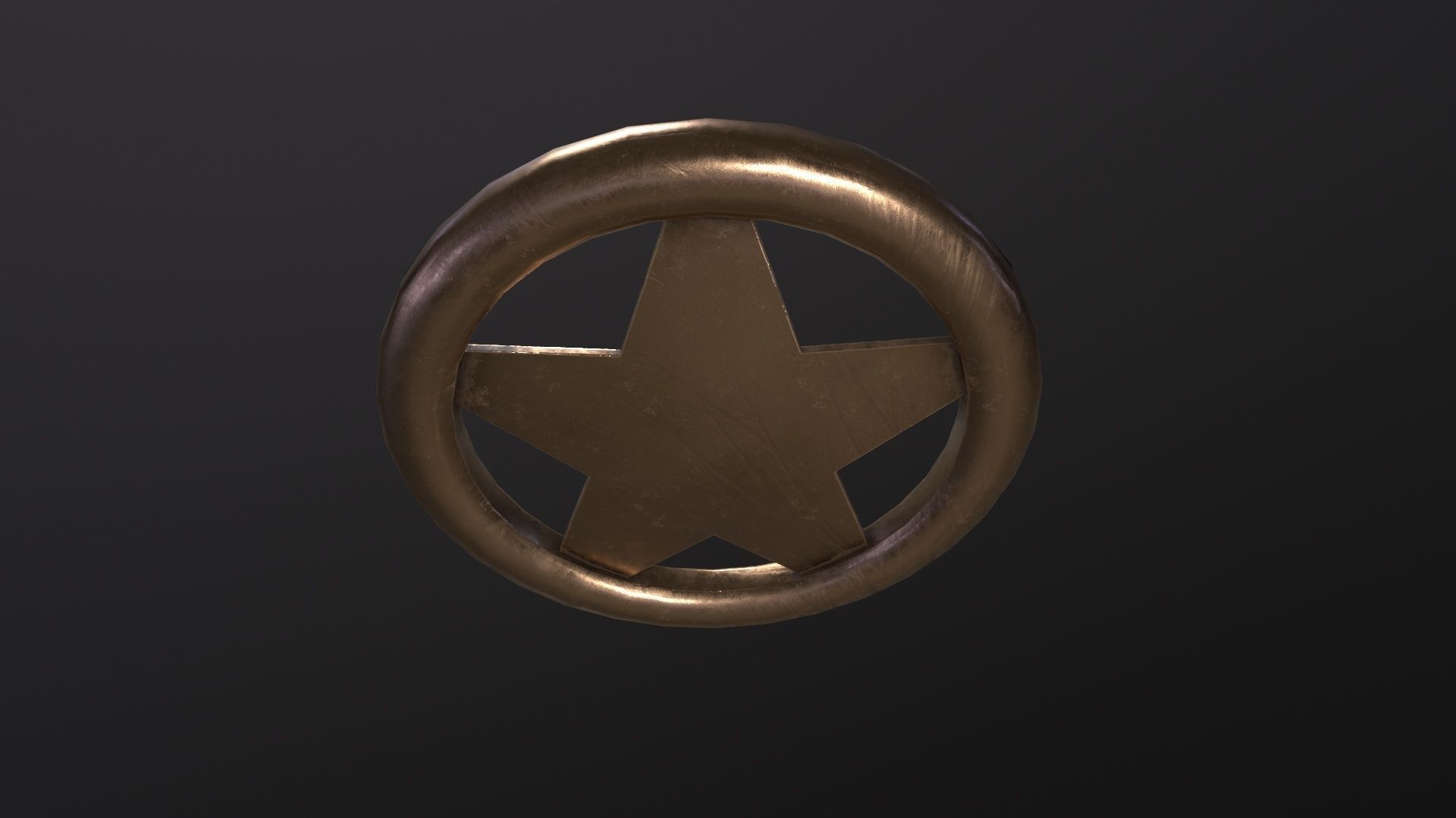 Sheriff Badge 3D Model Low-poly 3D model_3