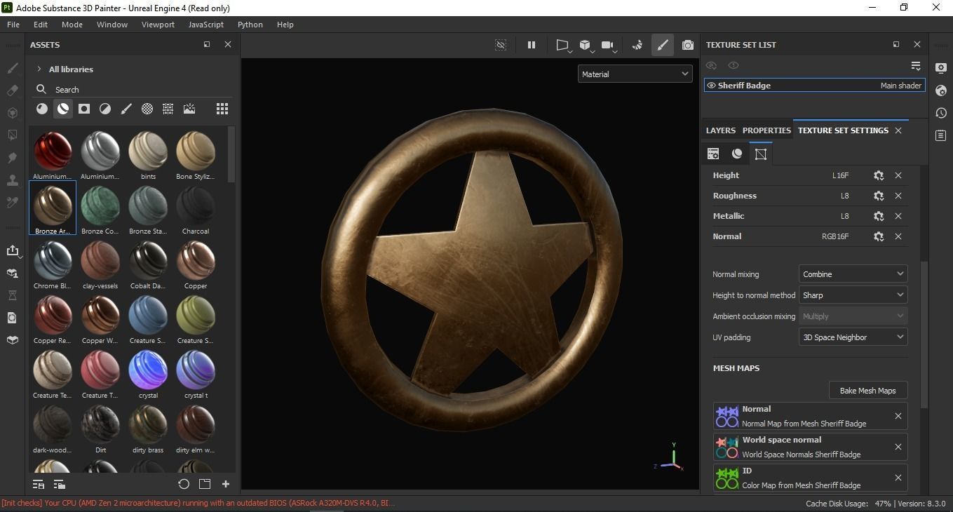 Sheriff Badge 3D Model Low-poly 3D model_6