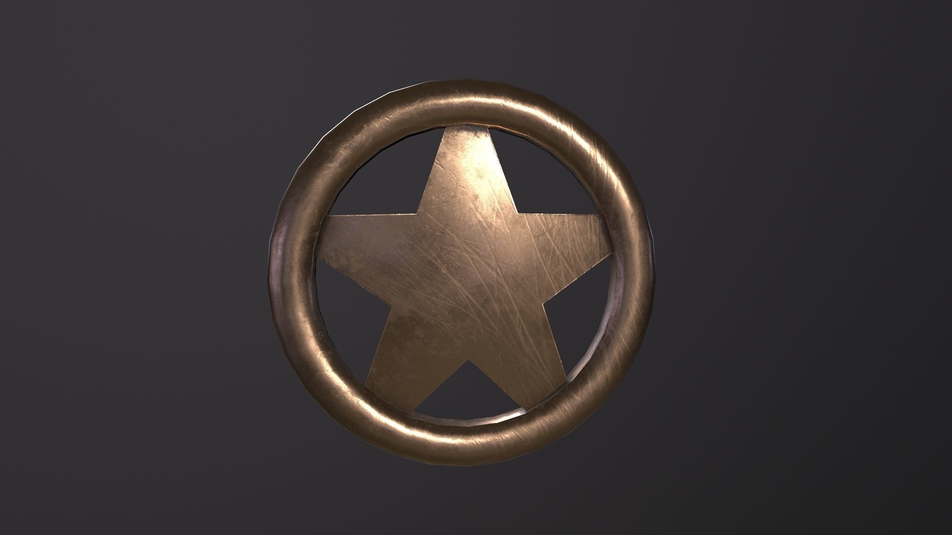 Sheriff Badge 3D Model Low-poly 3D model_2