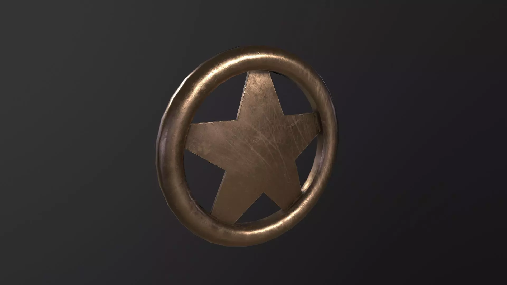 Sheriff Badge 3D Model Low-poly 3D model_0