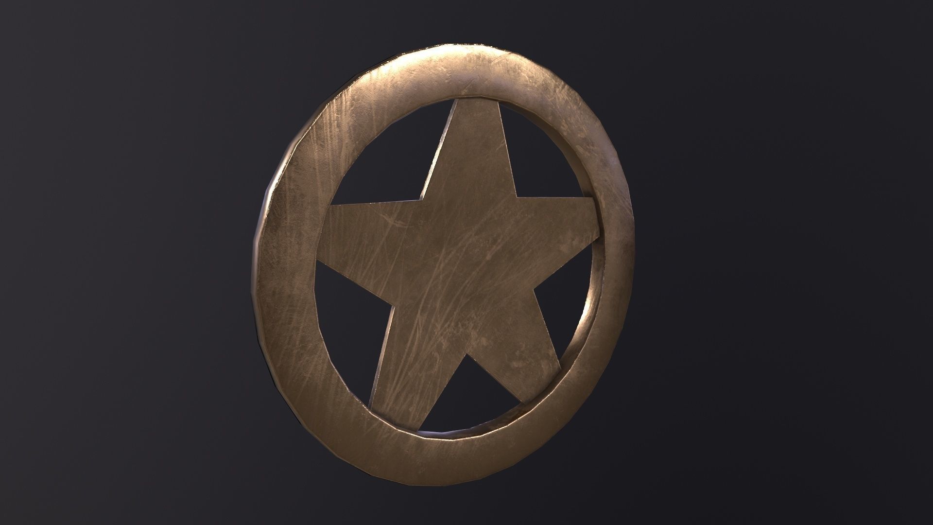 Sheriff Badge 3D Model Low-poly 3D model_5