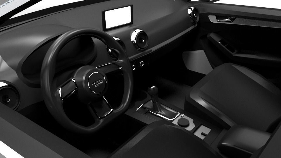 AUDI A3 SEDAN 2017 Low-poly 3D model_8