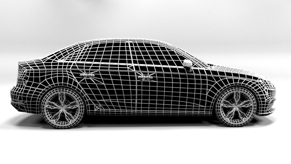 AUDI A3 SEDAN 2017 Low-poly 3D model_7
