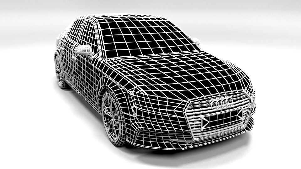 AUDI A3 SEDAN 2017 Low-poly 3D model_1