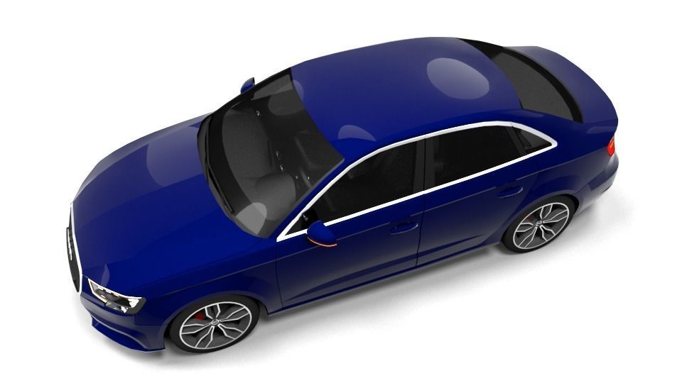 AUDI A3 SEDAN 2017 Low-poly 3D model_4