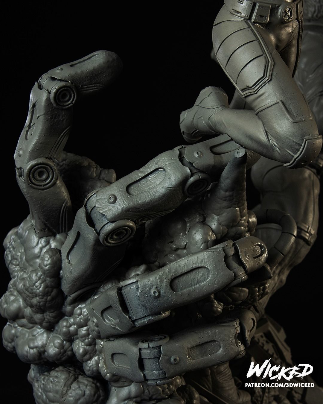 Wicked Marvel Jean Grey and Cyclops DIORAMA COMPLETE 3D print model_3