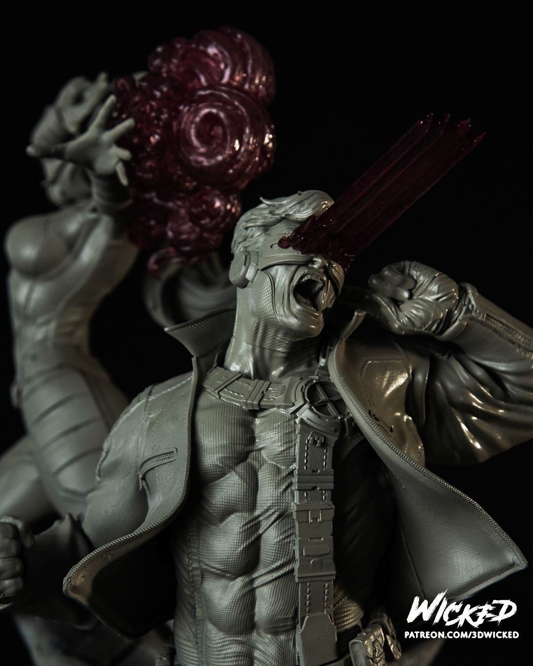 Wicked Marvel Jean Grey and Cyclops DIORAMA COMPLETE 3D print model_2