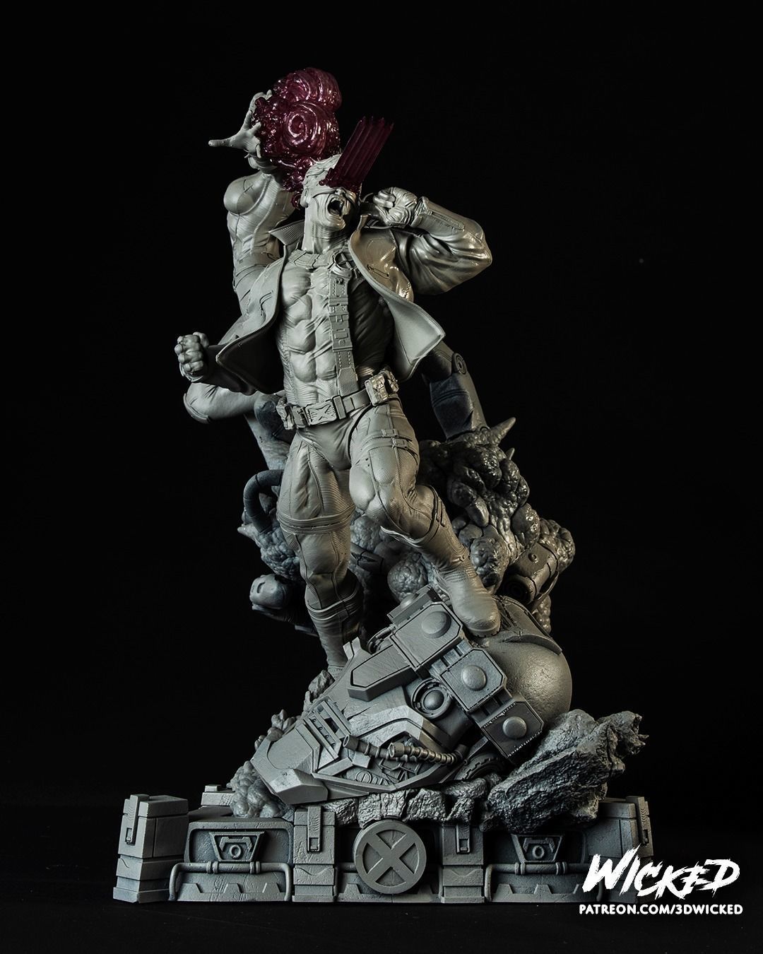 Wicked Marvel Jean Grey and Cyclops DIORAMA COMPLETE 3D print model_8