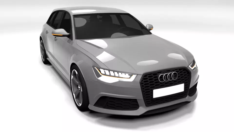 AUDI RS6 2015 Low-poly 3D model_0