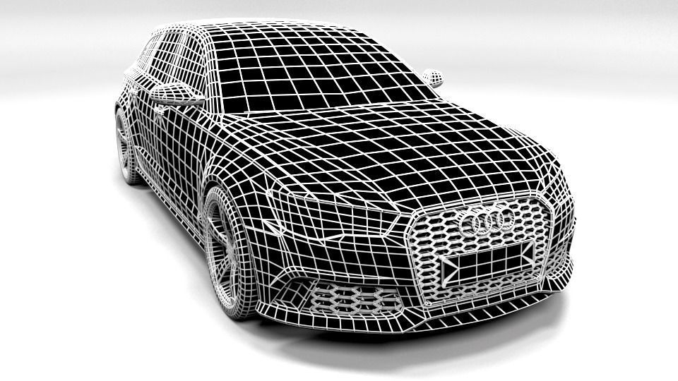 AUDI RS6 2015 Low-poly 3D model_1