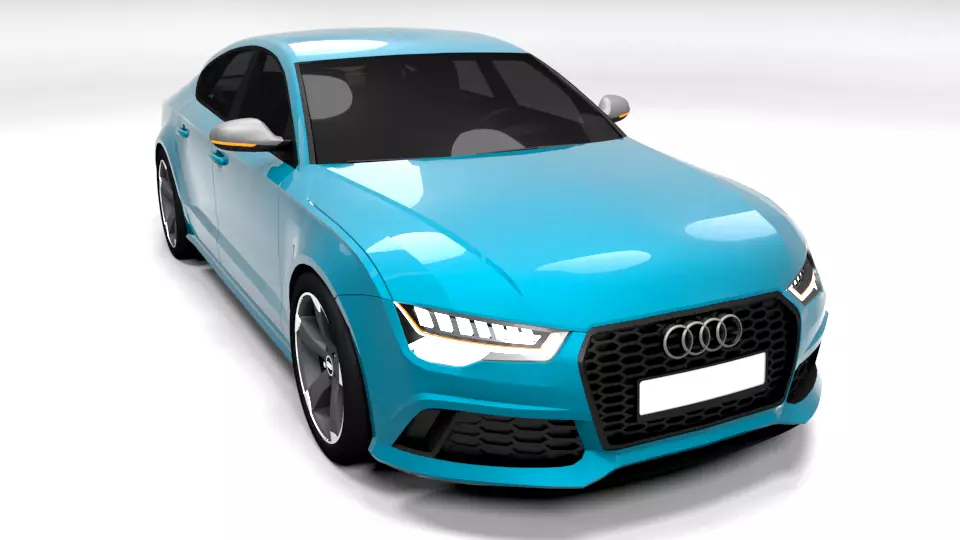 AUDI RS7 2015 Low-poly 3D model_0