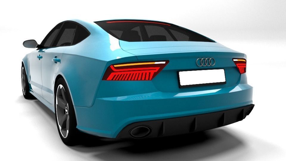 AUDI RS7 2015 Low-poly 3D model_2
