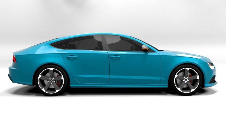 AUDI RS7 2015 Low-poly 3D model_6