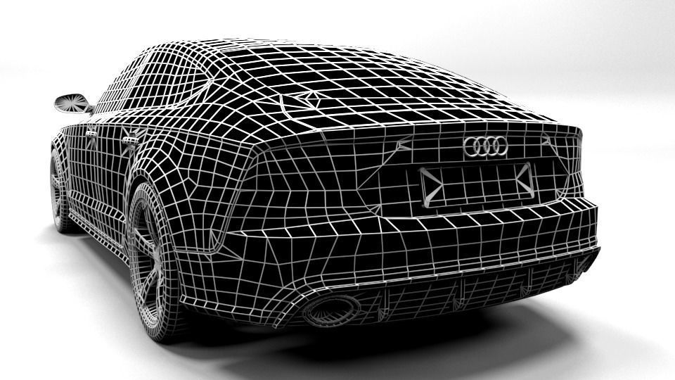 AUDI RS7 2015 Low-poly 3D model_3