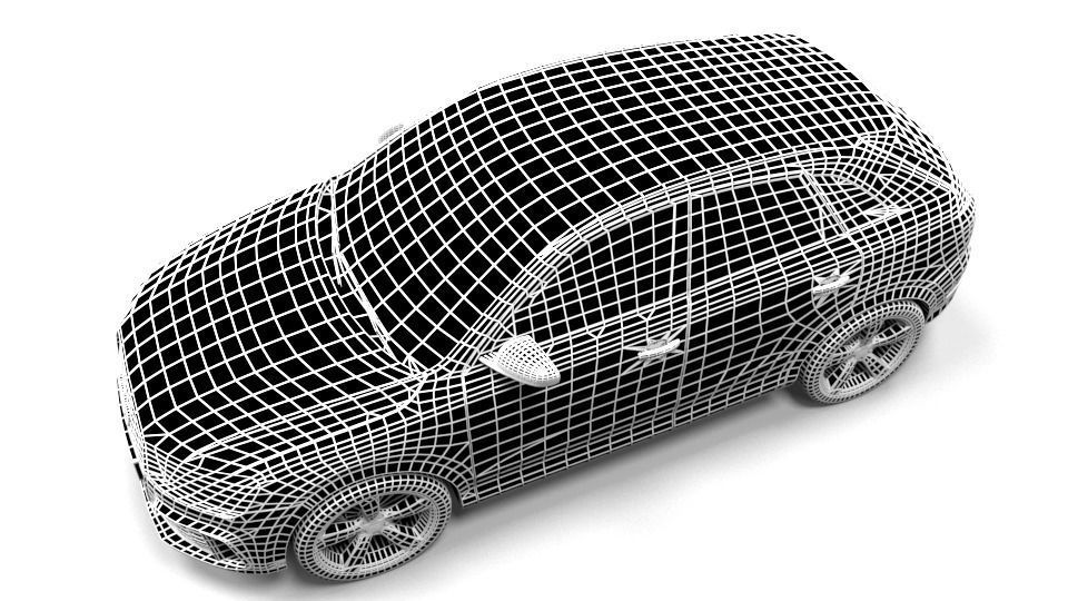 AUDI RSQ3 Low-poly 3D model_5